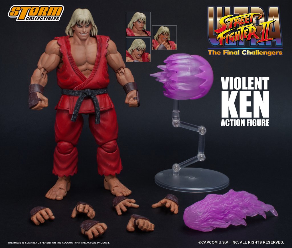 Storm Toys 1/12 Collectibles USFII Ultimate Street Fighter II The Final Challengers Violent Ken Action Figure