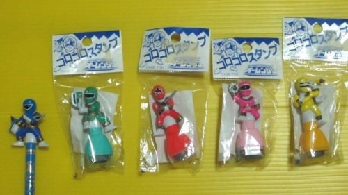 Power Rangers Zeo Ohranger 5 Pancil Stamp Mini Collection Trading Figure Set - Lavits Figure
