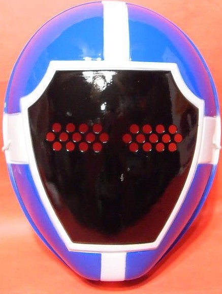 Toei Official 1999 Power Rangers Lightspeed Rescue Gogo V Five Go Blue Fighter Plastic Mask Figure Cosplay