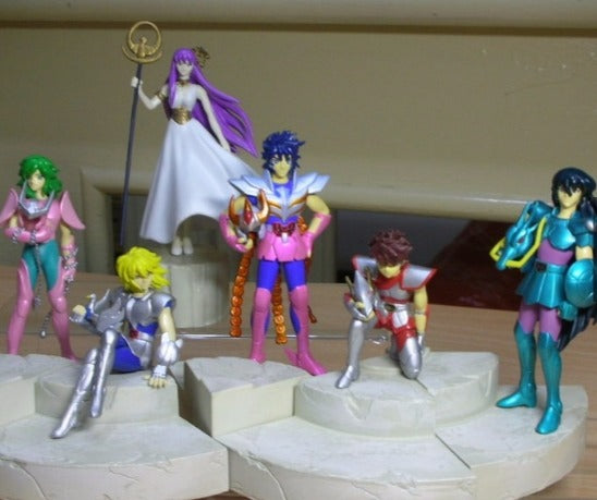 Banpresto Saint Seiya Myth Cloth Diorama Blue Forever Part 1+2 6 Color Trading Collection Figure Set Used