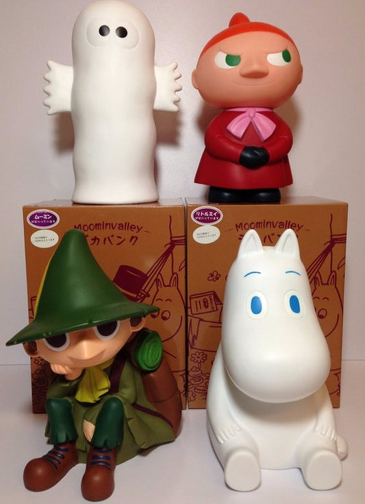 Japan The Story of Moomin Valley 4 9" Vinyl Coin Bank Figure Set