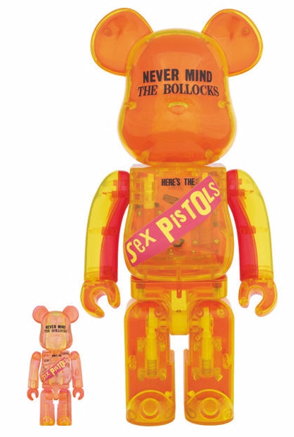 Medicom Toy Be@rbrick 400% + 100% Sex Pistols Orange Ver 11" Vinyl Collection Figure