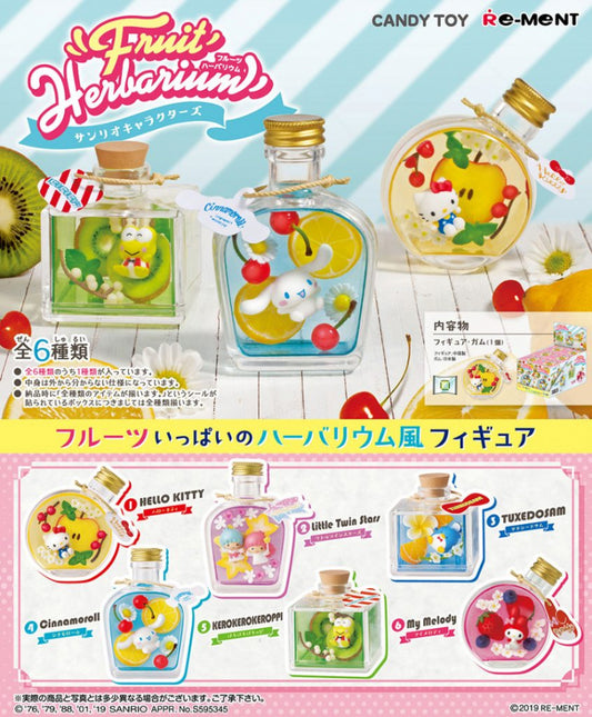 Re-ment Sanrio Miniature Sanrio Characters Fruit Herbarium Sealed Box 6 Random Trading Figure Set