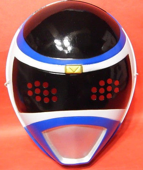 Toei Official 1997 Power Rangers In Space Megaranger Mega Blue Fighter Plastic Mask Figure Cosplay