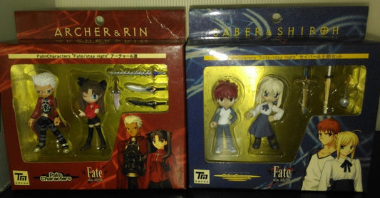 Toranoana Fate Stay Night Palm Characters Archer & Rin Saber & Shiroh 2 Box Figure Set