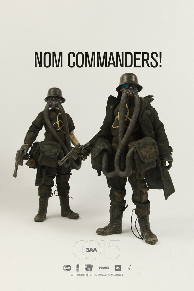 ThreeA 3A Toys 1/6 12" 2015 Ashley Wood Membership 2 Nom Commanders & Bertie MK2 & JJ Mcgee Vinyl Figure Set