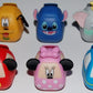 Disney Family Mart Taiwan Limited 6 Mini Pull Back Car & Parking Lot Pen Holder Set