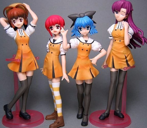 Bandai Wish Gashapon 4 Girl Uniform Figure Set