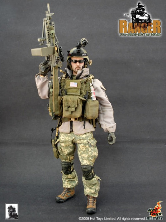 Hot Toys 1/6 12" U.S. Army Airborne Rangers 75th Regiment w/ M249 Action Figure