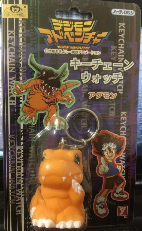 Bandai Digimon Digital Monster Pocket Key Chain Watch Agumon Figure