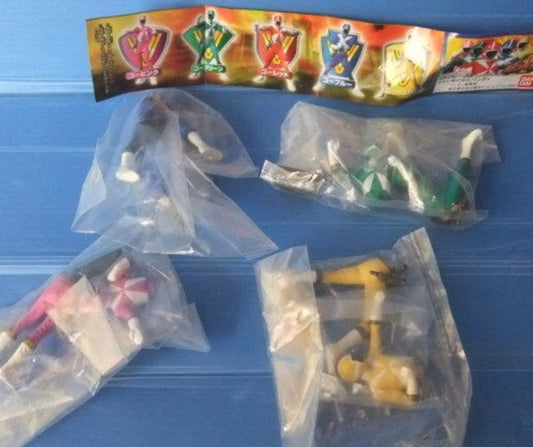 Bandai Power Rangers Gogo Five V Lightspeed Rescue Gashapon 4 Trading Figure Set