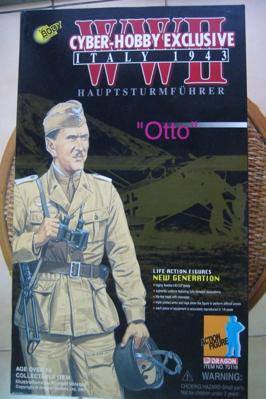 Dragon 12" 1/6 Cyber Hobby WWII Italy 1943 Hauptsturmfuhrer Otto Figure