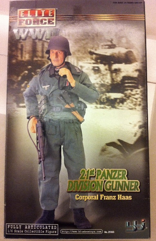 BBi 12" 1/6 Elite Force WWII 21st Panzer Dmsion Gunner Corporal Franz Haas Action Figure