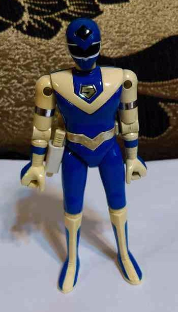Bandai Power Rangers Maskman Chogokin Mask Blue Fighter Action Figure Used