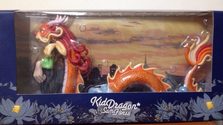 StrangeCo Sam Flores Large Format Kid Dragon Orange Ver 10" Vinyl Figure