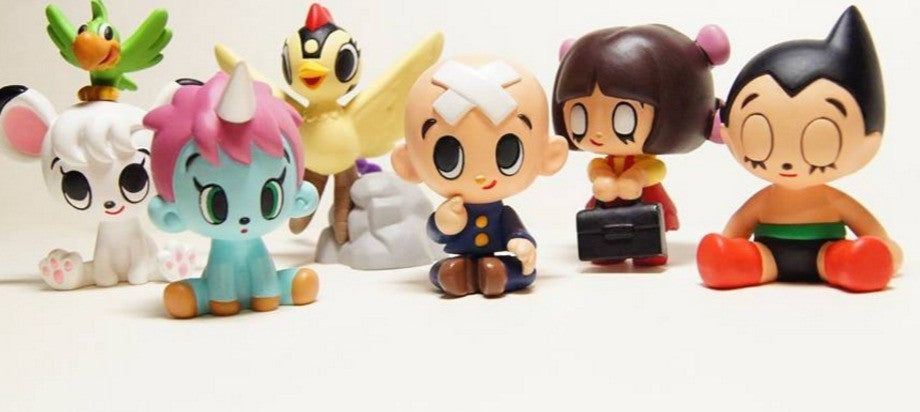 Play Set Products 2007 Organic Hobby Inc Tezuka Moderno Labo 7 1.5" Vinyl Figure Set Used - Lavits Figure
 - 1