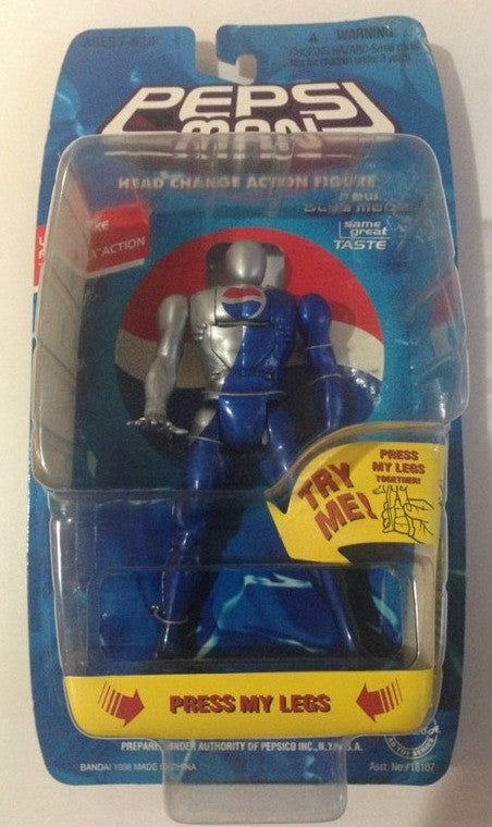 Bandai 1998 Pepsiman Head Change Action Figure Blue Ver - Lavits Figure
