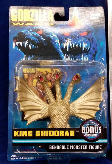 Trendmasters Godzilla Wars King Ghidorah 5" Bendable Monster Figure w/ Bonus Trading Card