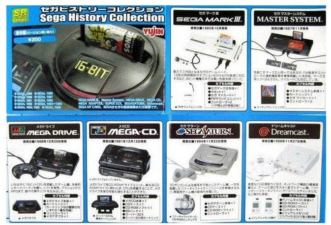 Yujin Sega History Collection Gashapon Console Saturn Mega Drive 6 Figure Set - Lavits Figure
