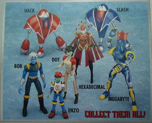 Irwin toys 1995 Reboot Collectible 7 Action Figure Set