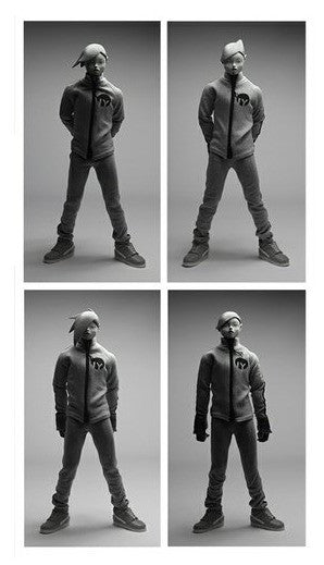 ThreeA 3A Toys 2013 Ashley Wood Tomorrow King PopBot Interyo Grey Ver 12" Vinyl Figure Set - Lavits Figure
 - 1