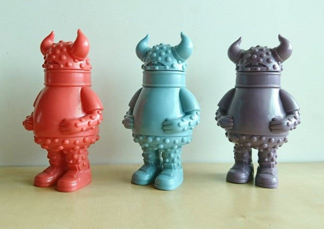 Intheyellow 2009 MOGraphixx Itch Blue Purple Red Ver 3 6.5" Vinyl Figure Set Used