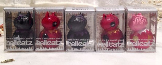 Devilrobots Hellcatz Red Black Pink 5 Mini Figure Set Used - Lavits Figure
