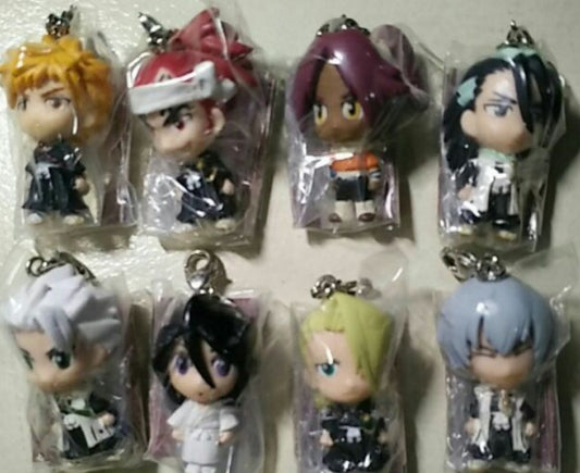 Japan Bleach Gashapon 8 Swing Mascot Strap Figure Set