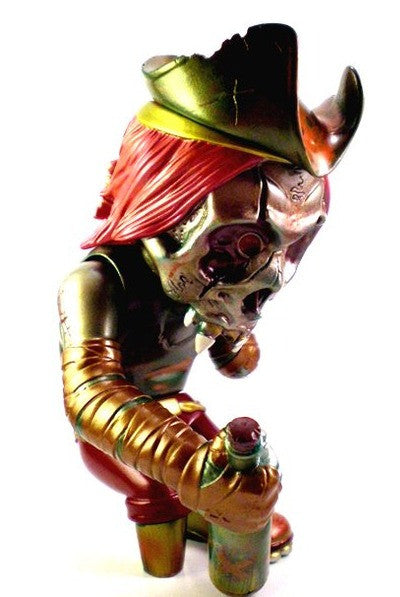 Secret Base 2008 Pushead Skullpirates Skull Captain Yarr Red Grrogg Ver 5" Vinyl Figure - Lavits Figure
