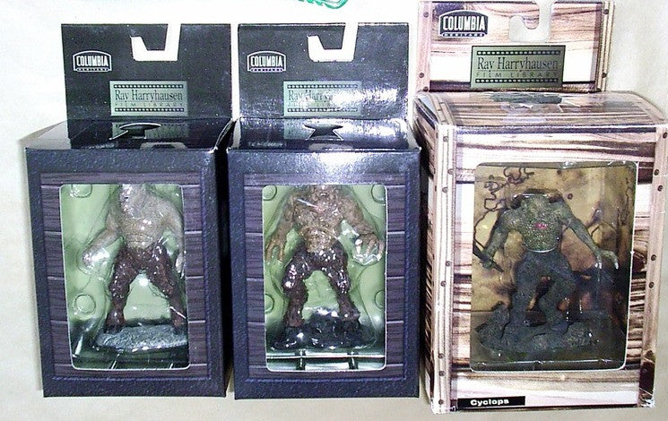 X-Plus Columbia Film Library Ray Harryhausen Cyclops 3 Resin Trading Figure Set