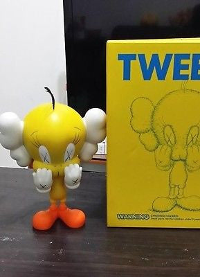 Medicom Toys Original Fake Kaws Tweety Warner Bros Looney Tunes Yellow 9" Figure - Lavits Figure
