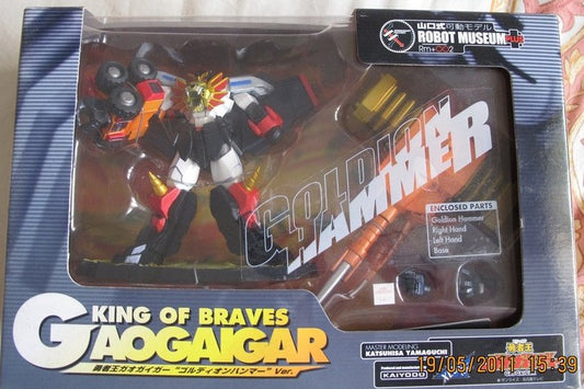 Kaiyodo Sunrise King Of Braves Gaogaigar Robot Museum RM+002 Goldion Hammer Action Figure - Lavits Figure
