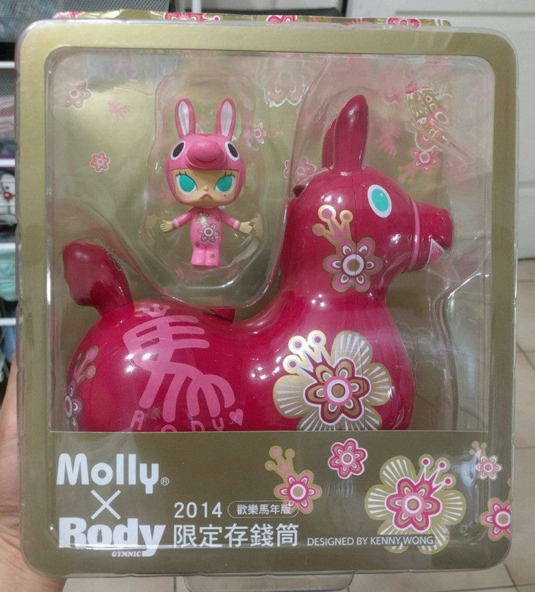 Kenny's Work 2014 Kenny Wong Molly x Rody Taiwan Family Mart Limited Happy New Year Red Ver 7" Coin Bank Figure - Lavits Figure
