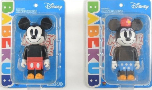 Medicom Toy Babekub 100% Disney Mickey Minnie Mouse 2 Figure Set - Lavits Figure
