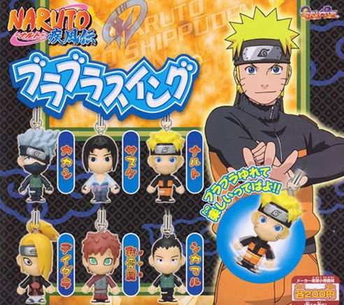 Bandai Naruto Gashapon Yura Yura Strap Mascot Swing 6 Mini Figure Set - Lavits Figure
 - 1