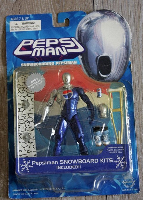 Bandai 1998 Snowboarding Pepsiman Ultra Free Pose Action Figure - Lavits Figure
 - 1