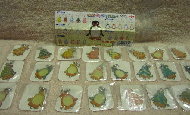 Yujin Pingu Penguin Gashapon 24th Anniversary 24 Mascot Swing Strap Figure Set