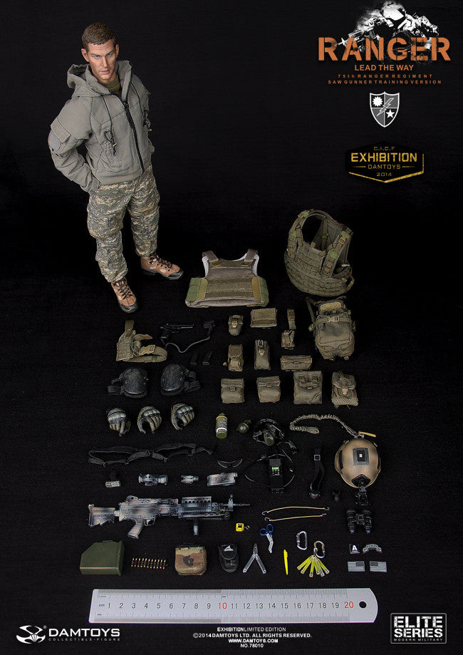 DamToys 1/6 12" Elite Series 78010 US Army 75th Ranger Regiment Saw Gunner Training Ver Action Figure - Lavits Figure
 - 2