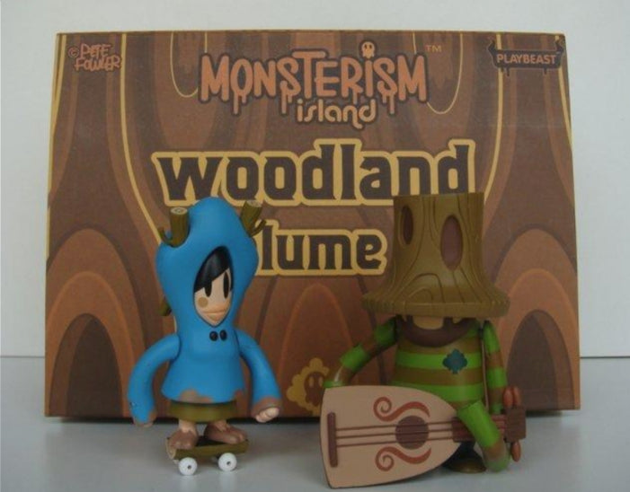 Pete Fowler Playbeast Monsterism Woodland Farm Girl & Ranger 3" Vinyl Figure Set