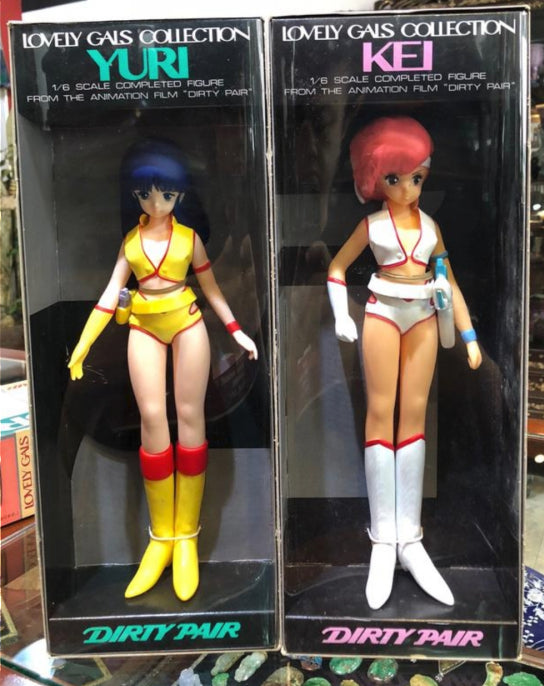 Bandai 1985 Lovely Gals Collection Dirty Pair 2 Action Doll Figure Set