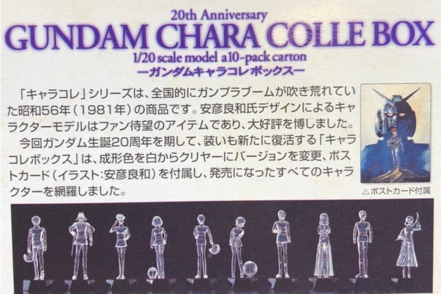 Bandai 1/20 20th Anniversary Gundam Chara Colle Box Model Kit Figure Set