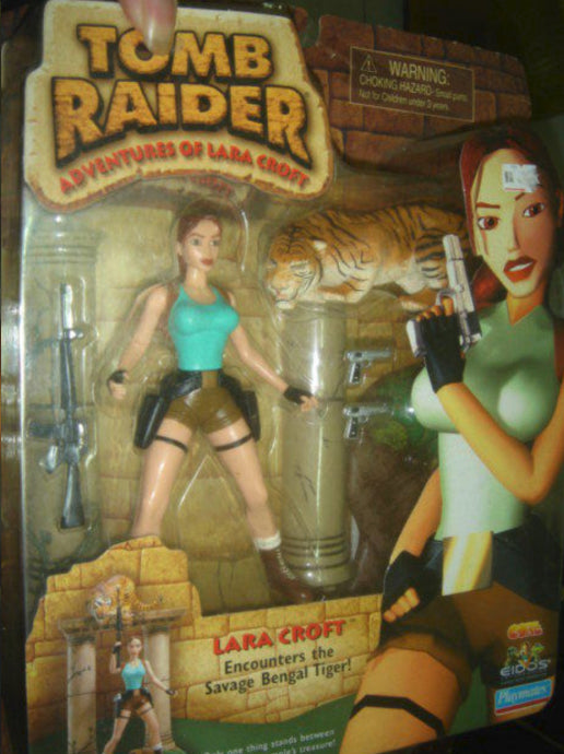 Playmates Tomb Raider Lara Croft Encounters The Savage Bengal Tiger Action Figure