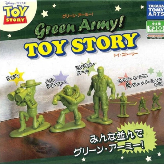 Takara Tomy Disney Pixar Toy Story Gashapon Green Army 4 Figure Set