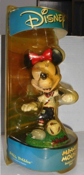 Disney Bobble Dobbles Soccer Minnie Mouse Bobblehead Doll Trading Figure