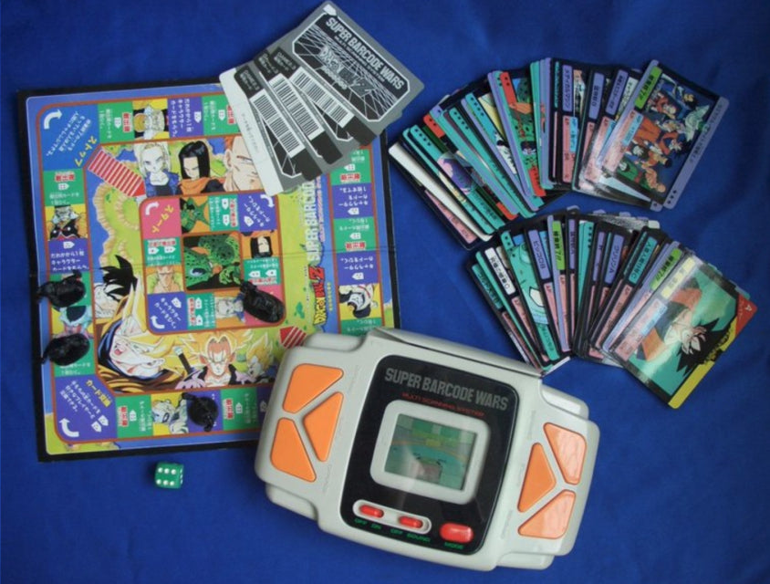 Bandai 1992 Dragon Ball Z Super Barcode Wars Multi Scanning System w/ Cards Figure