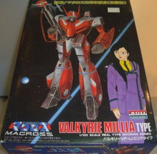 ARII 1/100 Robotech Macross Real Type Series No 14 Valkyrie Millia Type Plastic Model Kit Figure