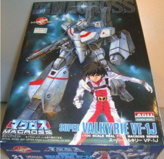 ARII 1/100 Robotech Macross Real Type Series No 21 Super Valkyrie VF-1J Plastic Model Kit Figure