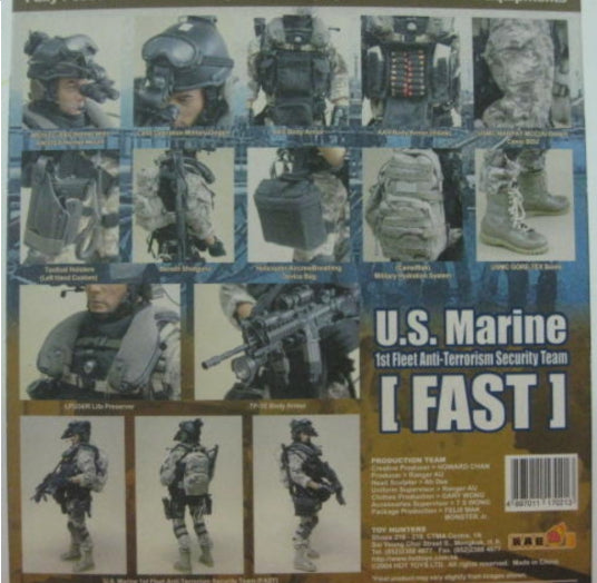 Hot Toys 1/6 12" U.S 1st Fleet Anti-Terrorism Security Team Marine Fast Action Figure