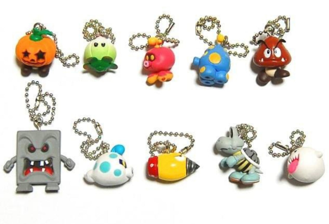 Takara Tomy Gashapon Nintendo Super Mario Galaxy 2 Enemy 10 Mascot Strap Collection Figure Set