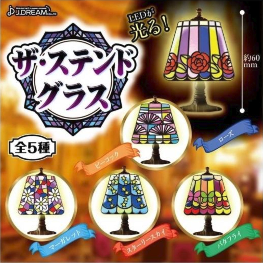 J.Dream Gashapon The LED Stained Glass Table Lamp Part 1 5 Collection Figure Set